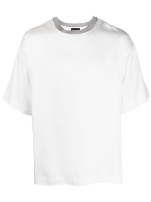 Giorgio Armani short-sleeve lyocell T-shirt - White