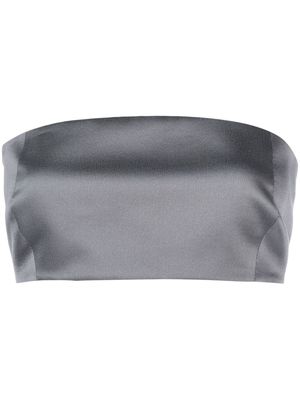 Giorgio Armani silk bandeau top - Grey