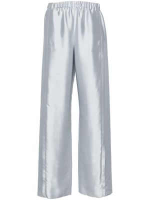Giorgio Armani silk pleat trousers - Blue