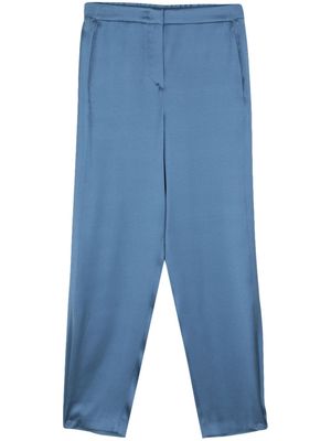 Giorgio Armani silk straight trousers - Blue