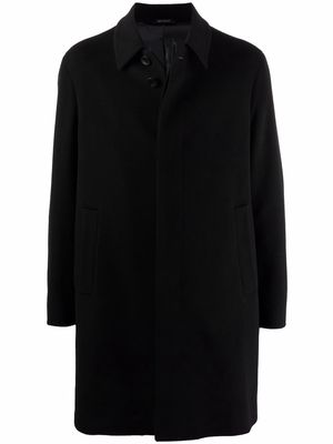 Giorgio Armani single-breasted coat - Black