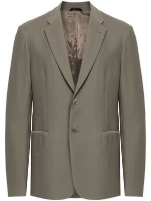 Giorgio Armani single-breasted mesh blazer - Green