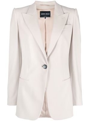 Giorgio Armani single-breasted tailored blazer - Neutrals