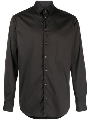 Giorgio Armani slim-cut button-down shirt - Black