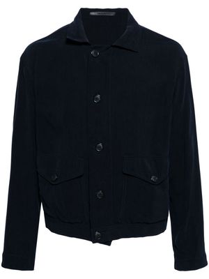 Giorgio Armani spread-collar shirt jacket - Blue