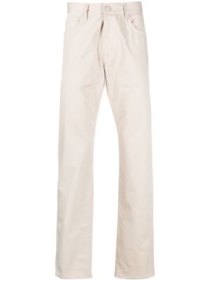 Giorgio Armani straight-leg cotton trousers - Neutrals