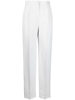 Giorgio Armani straight-leg high-waisted trousers - Grey