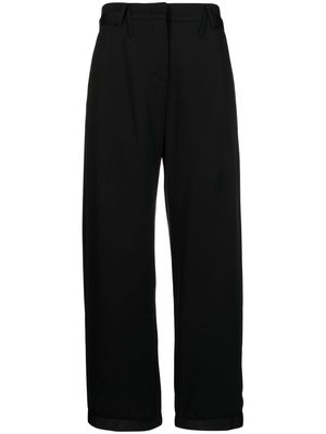 Giorgio Armani straight-leg silk trousers - Black