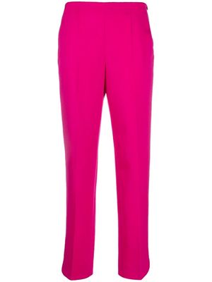 Giorgio Armani tapered-leg wool trousers - Pink
