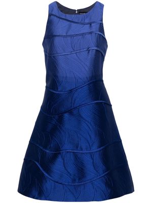 Giorgio Armani texture sleeveless dress - Blue