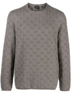 Giorgio Armani textured fine-knit jumper - Neutrals