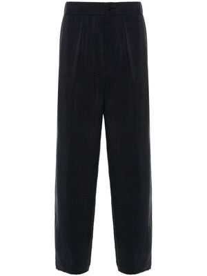 Giorgio Armani twill tapered trousers - Blue