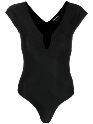 Giorgio Armani V-neck ruched bodysuit - Black