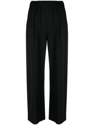 Giorgio Armani wide-leg silk trousers - Black