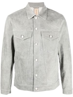 Giorgio Brato button-up leather jacket - Grey
