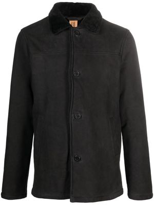 Giorgio Brato button-up suede jacket - Black
