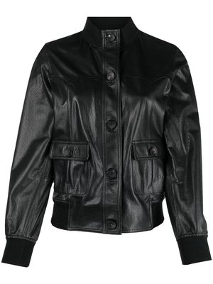 Giorgio Brato buttoned leather jacket - Black