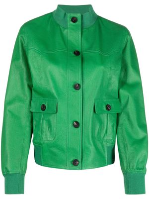 Giorgio Brato buttoned leather jacket - Green