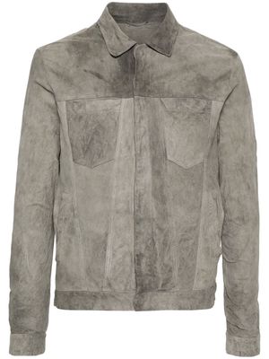 Giorgio Brato crinkled suede jacket - Grey