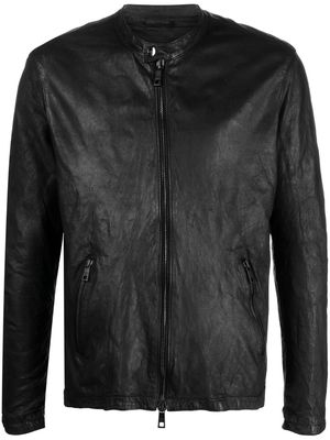 Giorgio Brato crushed-effect leather jacket - Black