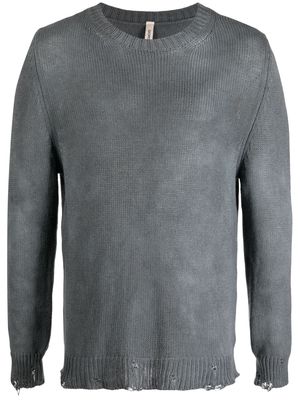 Giorgio Brato distressed-effect knitted jumper - Grey