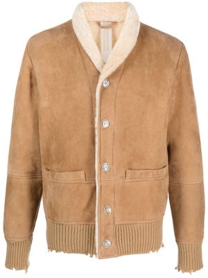Giorgio Brato distressed suede shirt jacket - Brown