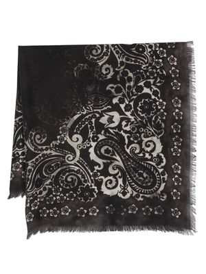 Giorgio Brato frayed wool scarf - Brown