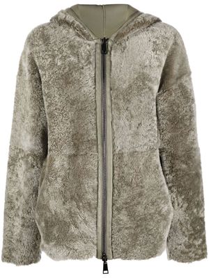 Giorgio Brato reversible hooded sheepskin jacket - Green