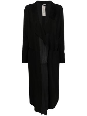 Giorgio Brato shawl lapels leather trench coat - Black