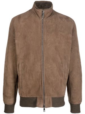Giorgio Brato shearling bomber jacket - Brown