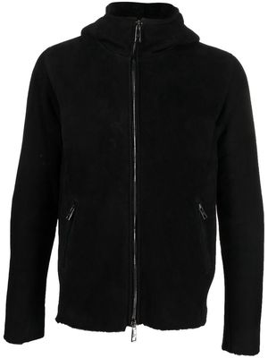 Giorgio Brato shearling hooded jacket - Black