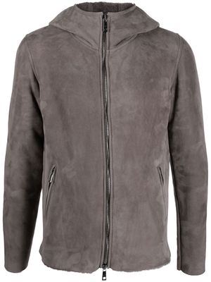 Giorgio Brato shearling hooded jacket - Grey