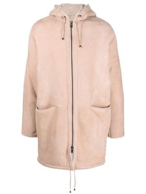 Giorgio Brato shearling-trim hooded jacket - Neutrals