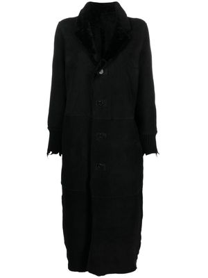 Giorgio Brato single-breasted leather coat - Black