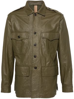 Giorgio Brato single-breasted leather jacket - Green