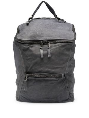 Giorgio Brato zip-up leather backpack - Grey