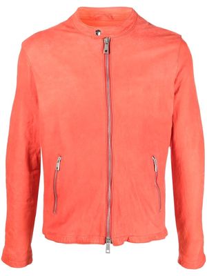 Giorgio Brato zip-up leather jacket - Red