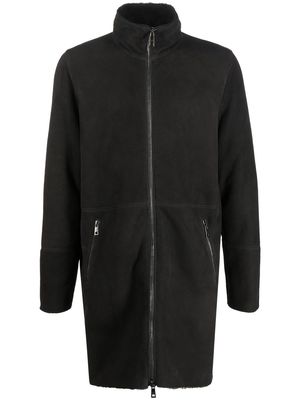 Giorgio Brato zip-up sheepskin jacket - Black