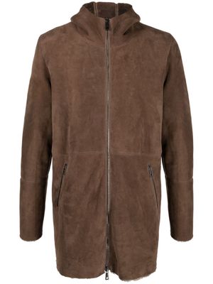 Giorgio Brato zip-up sheepskin jacket - Brown