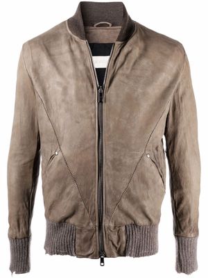 Giorgio Brato zipped leather jacket - Brown