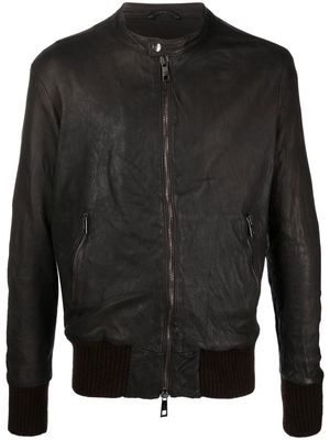 Giorgio Brato zipped-up leather jacket - Brown