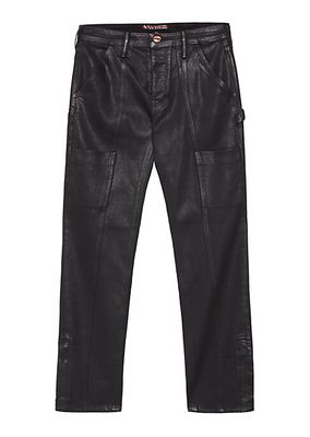 Giovanni Coated Straight-Leg Jeans