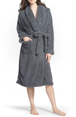 Giraffe at Home Chenille Robe in Charcoal