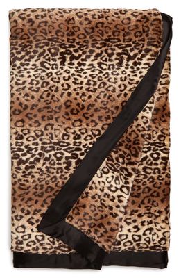 Giraffe at Home Luxe™ Espresso Leopard Faux Fur Throw Blanket in Luxe Espresso Leopard