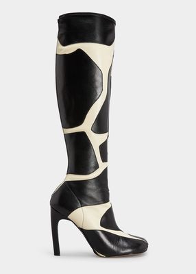 Giraffe Lambskin Stiletto Knee Boots