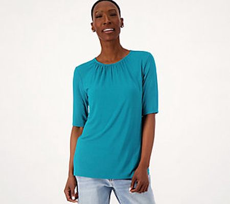 Girl With Curves Jewel Neckline Knit Top