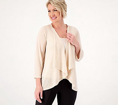 Girl With Curves Knit Cascade Front Shrug