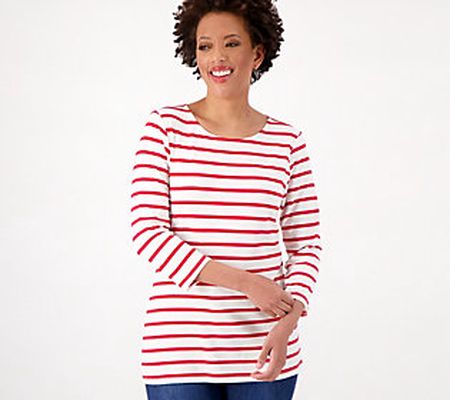 Girl With Curves Knit Jersey Scoop Neck Tee