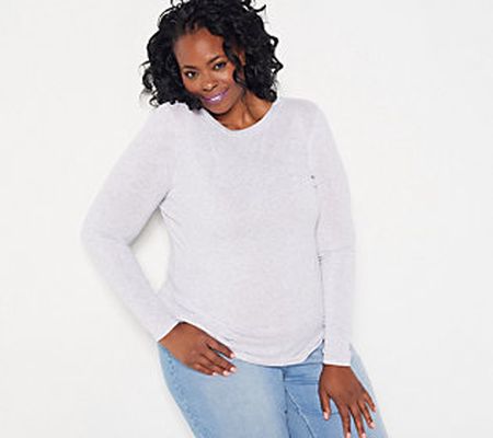 Girl With Curves Knit Long Sleeve Layering Tee