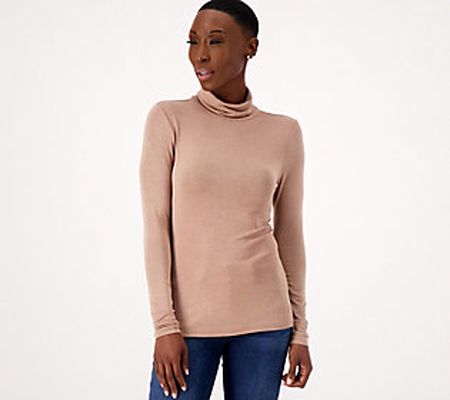 Girl With Curves Layering Turtleneck Tissue Tee